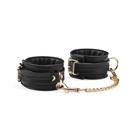 Наручники с цепочкой Liebe Seele Black, регулируемые 16,5-25,5 см, экокожа SO-SO9485 фото