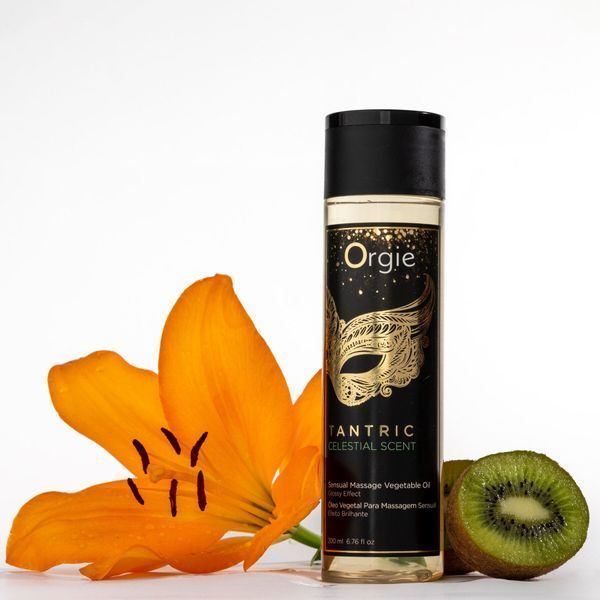 Масло для масажу Orgie Tantric Celestial Scent 200 мл для тантричного масажу, зволоження та аромат ківі з полуницею SO-SX1553 фото