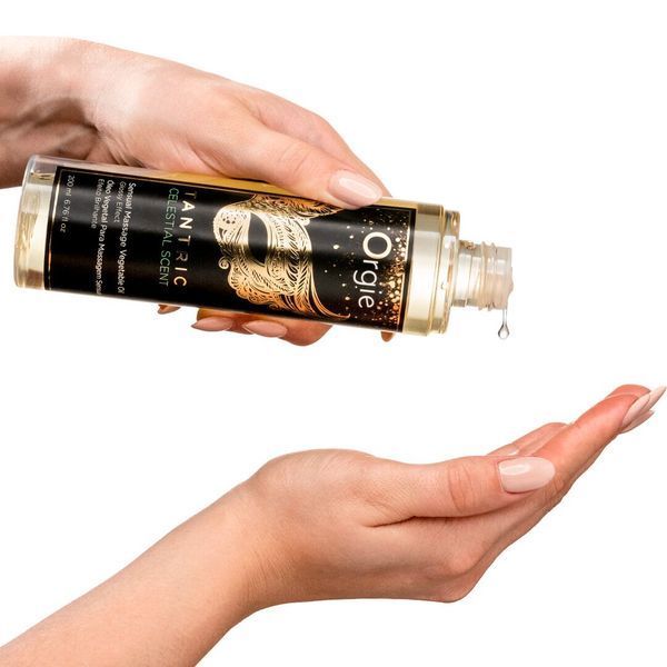 Масло для масажу Orgie Tantric Celestial Scent 200 мл для тантричного масажу, зволоження та аромат ківі з полуницею SO-SX1553 фото