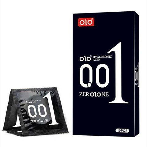 Презервативи Olo 0.01 BLACK ультратонкі з гіалуроновою змазкою, 10 шт. MS-X00001111 фото