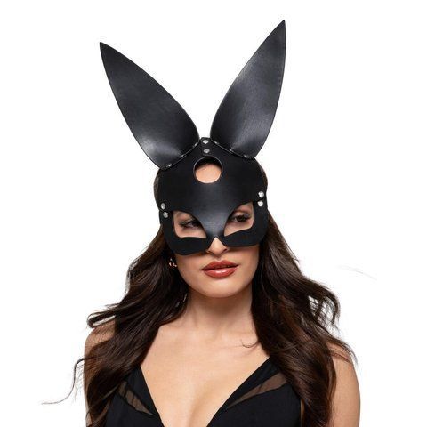 Маска Bedroom Fantasies Bold Bunny для романтических игр, черная SO-SX3063 фото