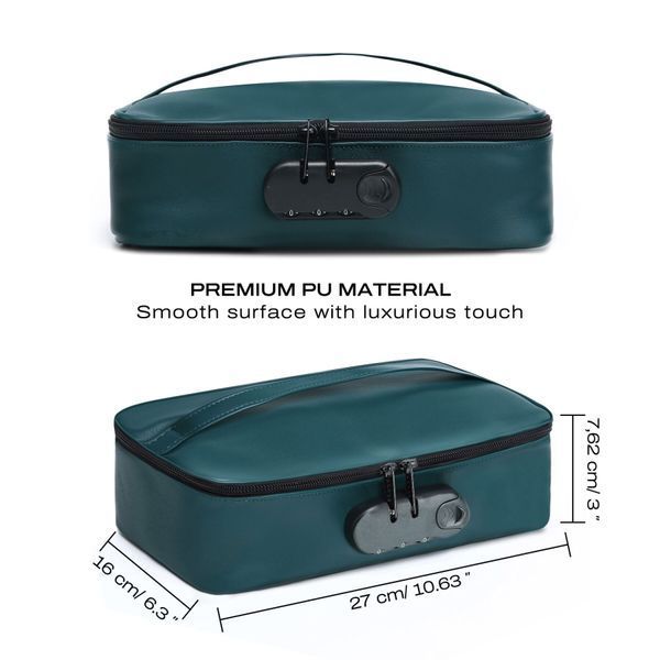 Кейс для игрушек Dorcel DISCREET BOX LUXURY GREEN с кодовым замком 27x16 см SO-SX1110 фото