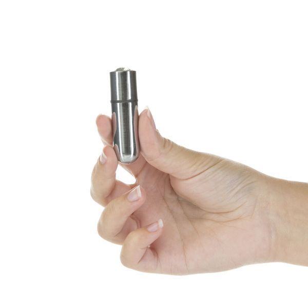Вібропуля PowerBullet First-Class Bullet 2.5&Prime; з 9 режимами вібрації, срібляста, в чохлі на ключі SO-SO6848 фото