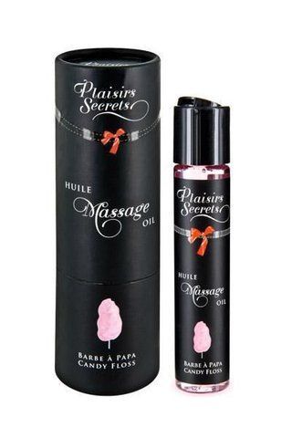 Массажное масло Plaisirs Secrets Candy Floss с афродизиаками, съедобное, 59 мл в подарочной упаковке SO-SO1851 фото