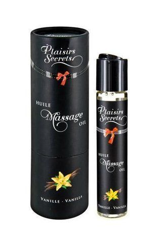 Масло для масажу Plaisirs Secrets Vanilla з афродизіаками, їстівне, 59 мл у подарунковій упаковці SO-SO1843 фото