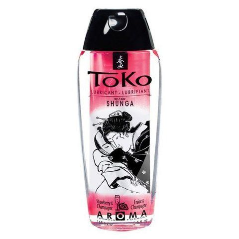 Лубрикант Shunga Toko Aroma на водній основі 165 мл - Полуниця та Шампанське без цукру SO-SO2532 фото
