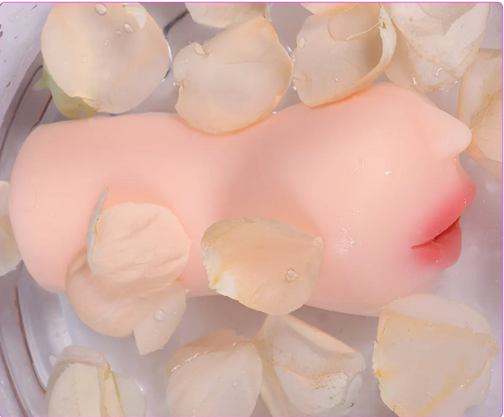 Мастурбатор ротик Cute nose з рельєфною поверхнею та рухомим язиком, 165 мм B-SQ-MA60016 фото