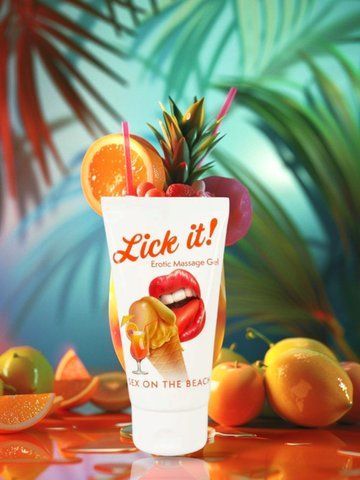 Оральна змазка Lick It! Секс на пляжі 50 мл - веганська, водна, фруктова B-ORI-629510 фото