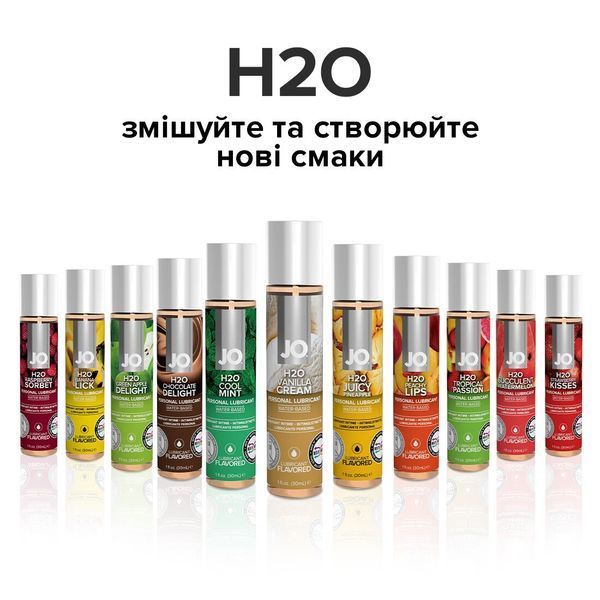 Лубрикант на водній основі JO H2O Vanilla Cream 30 мл - без цукру, рослинний гліцерин SO-SO1480 фото