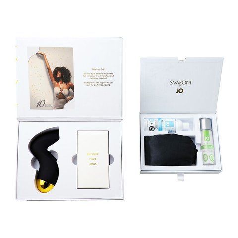 Подарочный набор Svakom Anniversary Box: вакуумный стимулятор, маска, лубрикант, спрей для интимной игры SO-SO7321 фото