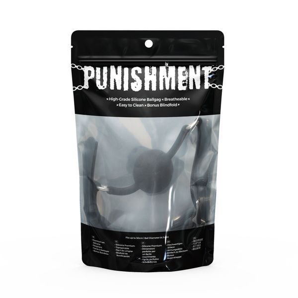 Кляп Punishment Silicone Ball Gag чорний - силіконовий кляп для BDSM-ігор SO-SX2233 фото