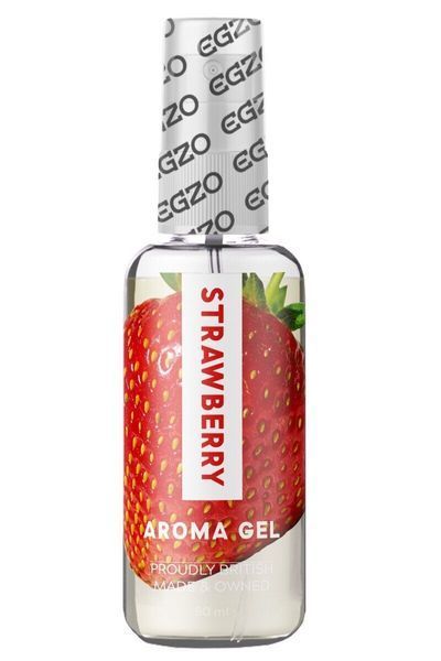 Гель-лубрикант EGZO AROMA GEL Полуниця 50 мл - Зволожуючий оральний гель для інтимного життя B-LE-AR05 фото
