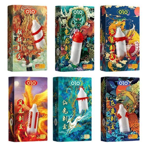Презервативи OLO Dragon з усиками, силіконова змазка, універсальні, розмір M, 1 шт. MS-X00001202-1 фото