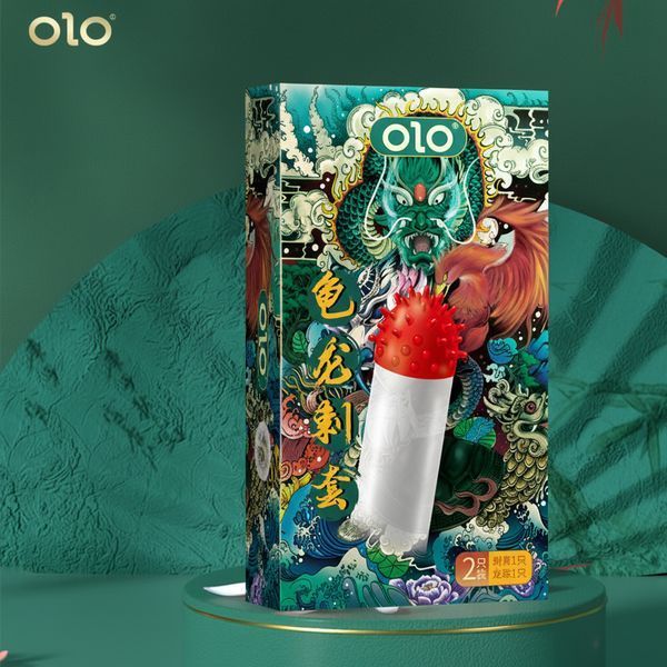 Презервативи OLO Dragon з усиками, силіконова змазка, універсальні, розмір M, 1 шт. MS-X00001202-1 фото