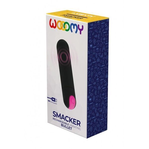 Вібропуля Wooomy Smacker, перезаряджувана, 10 швидкостей, IPX5, для задоволення в парі SO-SO7442 фото