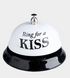 Настольный звонок "RING FOR A KISS" белый - механический помощник для исполнения желаний B-KUS-000672-3 белый фото 1