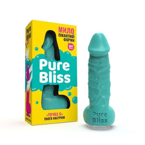 Крафтовое мыло-член Pure Bliss BIG с присоской, натуральное, 290 г, для весёлых вечеринок SO-SO6369 фото