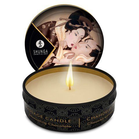 Масажна свічка Shunga Mini Intoxicating Chocolate 30 мл з афродизіаками для романтичного масажу SO-SO2520 фото