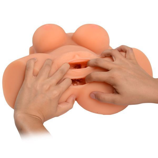 Реалістичний мастурбатор Jacob Solid Silicone з вагінальним та анальним отворами, 440 мм, кібершкіра B-XS-MA30001 фото