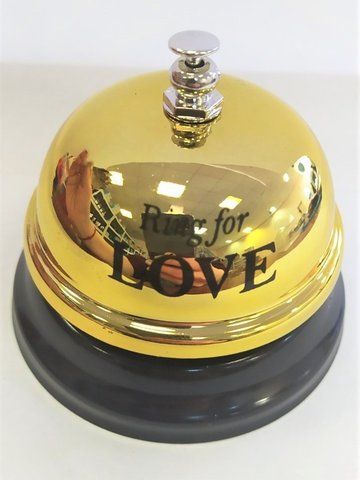 Настільний дзвоник "RING FOR LOVE" золотий для романтичних моментів B-KUS-000673-3 золото фото