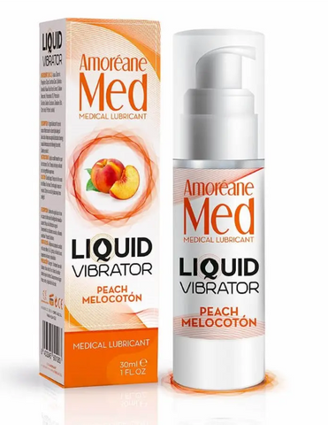 Стимулирующий лубрикант Amoreane Med Liquid Vibrator Персик 30 мл с эффектом вибрации и увлажнения B-PS60108 фото