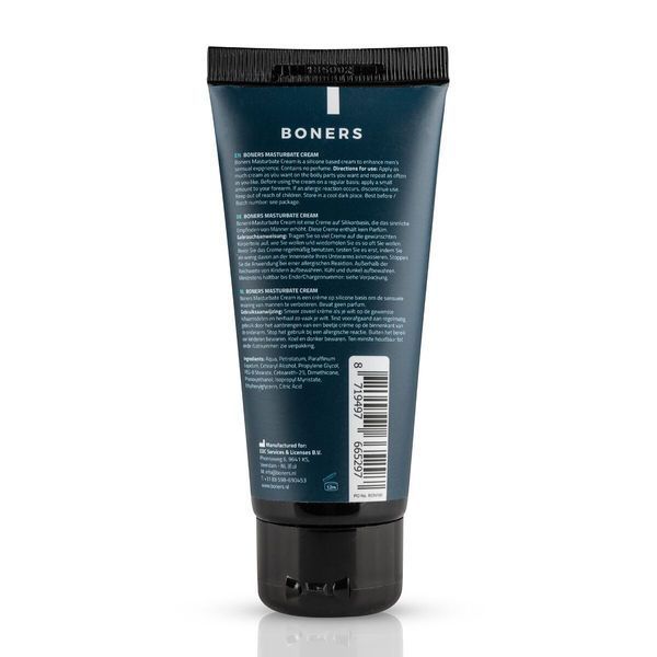 Крем для мастурбації Boners Masturbation Cream 100 мл, водно-силіконова основа, зволожуючий ефект SO-SO8875 фото