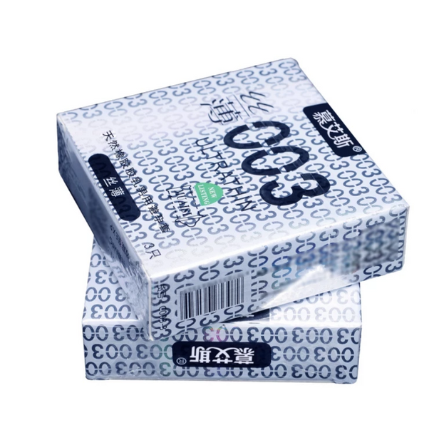 Ультратонкие презервативы Muaisi Ultrathin Silver 0,03 мм со смазкой, 3 шт. B-MS-400-606121212-3 фото