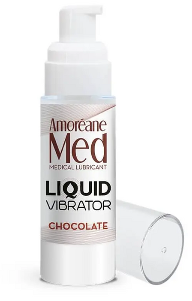 Стимулирующий лубрикант Amoreane Med Liquid Vibrator шоколадный 30 мл с эффектом вибрации B-PS60102 фото