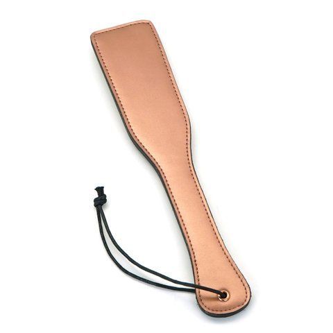 Паддл Liebe Seele Rose Gold, 32 см, натуральна шкіра, легкий БДСМ аксесуар SO-SO9499 фото