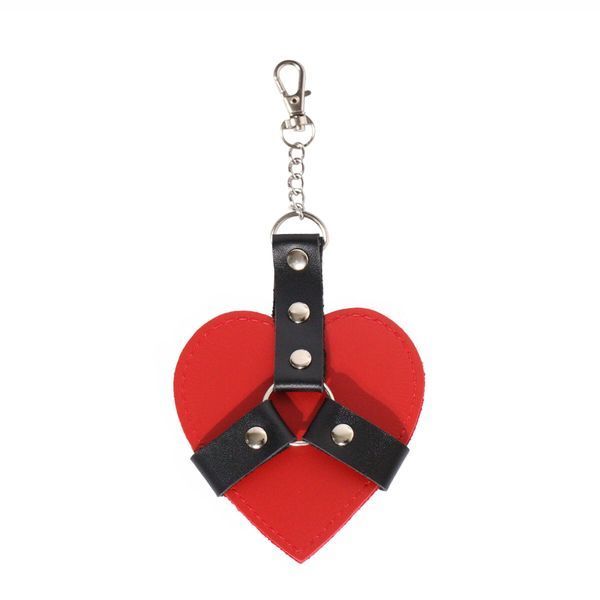 Брелок на карабіні Art of Sex Chained Heart, Червоний, для ключів, еко-шкіра, стильний аксесуар SO-SX2338 фото