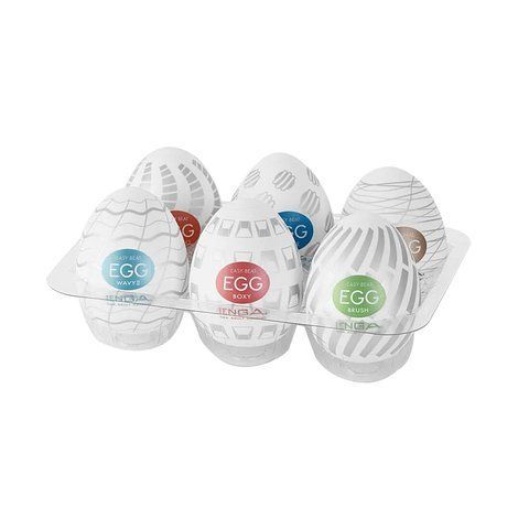Набір мастурбаторів Tenga Egg New Standard Pack (6 яєць) - м'які еластомери, 6 унікальних рельєфів для задоволення SO-SO5493 фото