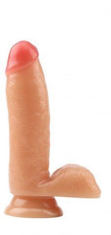 Фаллоімітатор Bedi Dildo, 17 см, утолщена голівка, ПВХ, тілесний колір B-RDNI-291933 фото