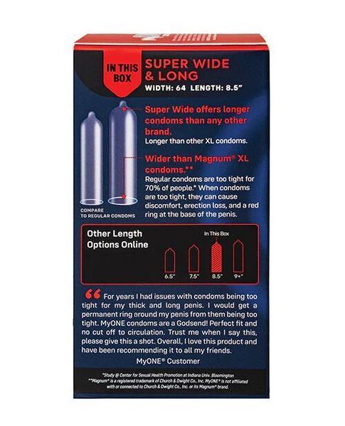 Презервативы MyONE Super Wide & Long 10 шт - максимальный комфорт и защита SO-SX1255 фото