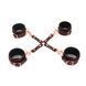 Кожаная крестовина Liebe Seele Wine Red Hogtie с карабинами для БДСМ игр SO-SO9459 фото 2