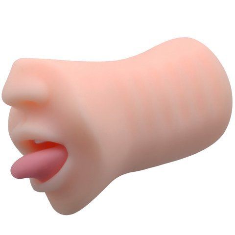 Міні мастурбатор для оральних утіх MINI Mouth Tongue зі спіралеподібним рельєфом B-SQ-MA60033 фото