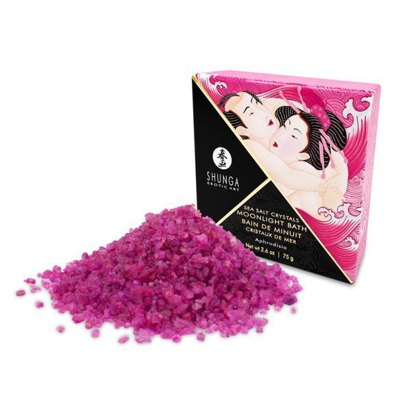 Сіль для ванни Shunga Moonlight Bath з ароматом троянди, 75 г, натуральна, Мертве море SO-SO2539 фото